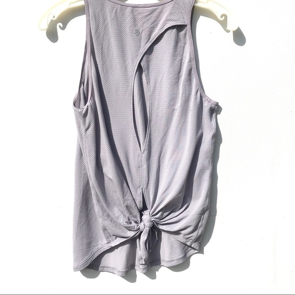 LULULEMON open tie tank top 6 8 gray waffle - Picture 6 of 8